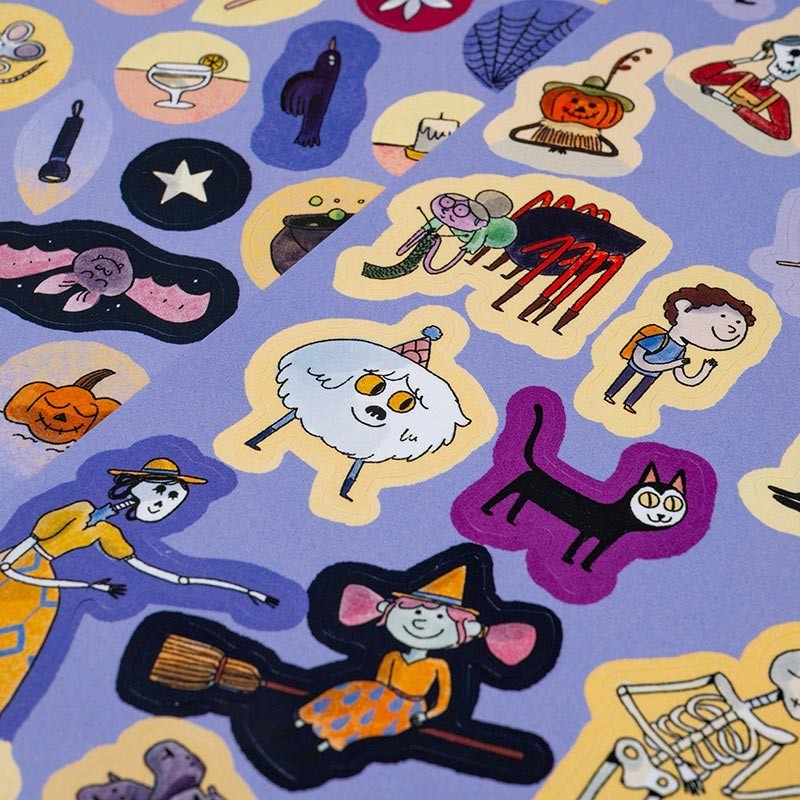 póster y pegatinas de monstruos